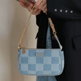 Летняя сумка подмышку, брендовые шахматы, сумка на одно плечо, на цепочке