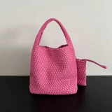 Плетеная вместительная и большая сумка через плечо, кожаная сумка на одно плечо, «сделай сам», премиум класс, из натуральной кожи