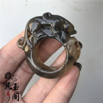 Collection high Jade warring states antique antique jade old Jade brave ban zhi pendant hand piece high Jade old objects
