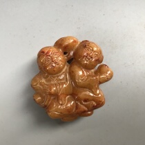 New product high ancient jade Warring States antique antique jade old Xiuyu golden boy and jade girl put pieces of high ancient jade old objects collection