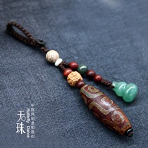 Bodhi King Kong beads glazed jade gourd mens evil creative personality handmade car bag key chain pendant ornaments