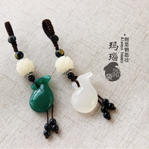 (Agate bag) car keychain key pendant decoration male and female high-grade gift Bodhi fruit