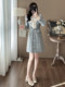 French socialite high-end skirt women's autumn and winter design rich daughter style temperament waist small fragrant dress