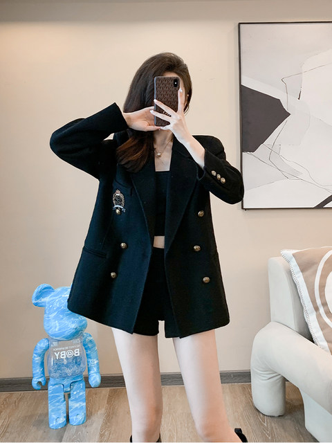 Autumn Clothing with a High-End Feel, Loose Casual Blazer for Women, Korean Style Long-Sleeved Goddess Style College Style Suit Top