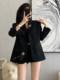 French-Style Korean Loose Casual Blazer for Petite Women with a High-End, Unique Design That Stands Out on the Street