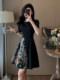 Summer Hepburn style retro temperament skirt women's short-sleeved waist slimming new Chinese style dress high-end
