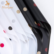 Valentines Day new honey paper flower Flower wrapping paper polka caramel film waterproof fog paper bouquet wrapping paper