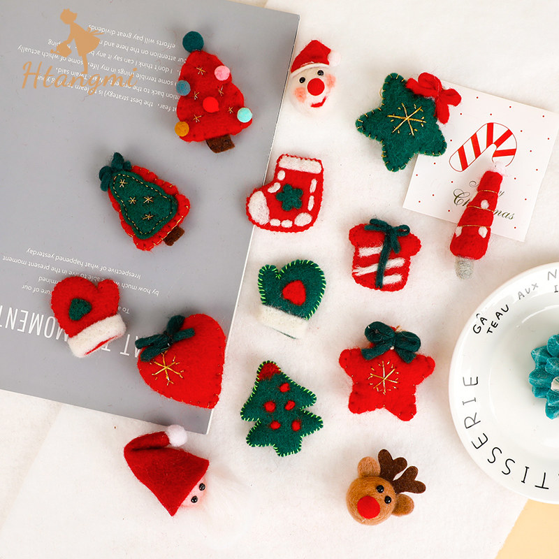 Jedmas wool felt small hang elk old cartoon doll jersey tree decoration diy material small gift