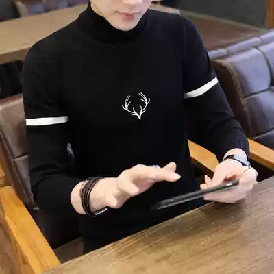 Cang Shi Yixu 2021 autumn and winter new semi-turtleneck sweater men's new slim Korean thin men's sweater