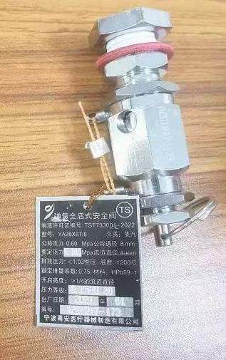 YA28X6T/8整定压力0.25MPa灭菌器用弹簧式安全阀