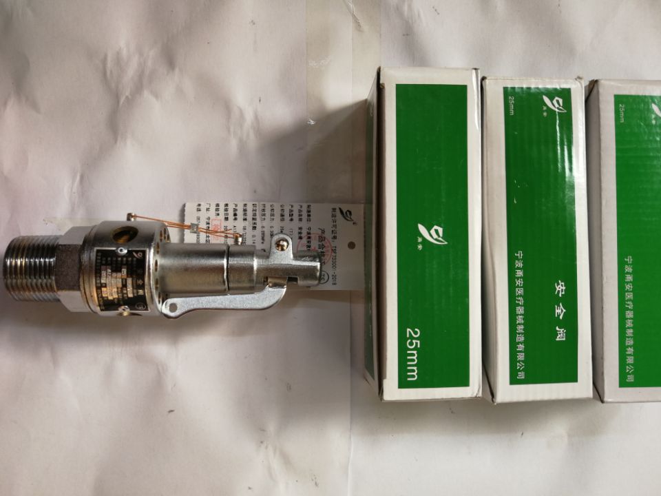 山东新华脉动真空灭菌器甬安安全阀口径DN25,整定压力0.24Mpa正品