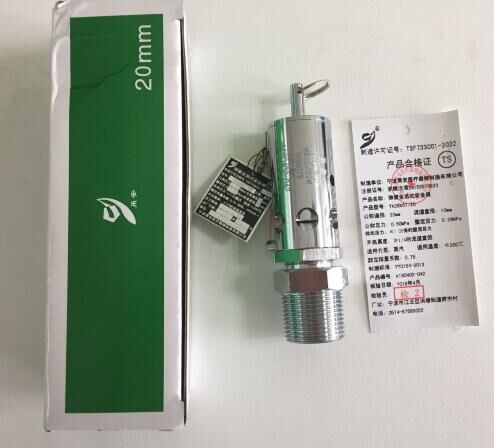 宁波甬安弹簧全启式安全阀DN20整定压力0.28MPa新华脉动真空灭菌