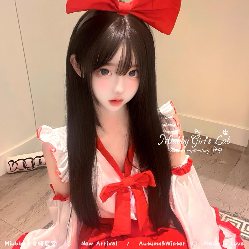 Miubby'Moonlight Miko' Japanese Kimono Christmas Halloween Cosplay Costume Cute Lolita Dress Miubby'Moonlight Miko' Japanese Kimono Christmas Halloween Cosplay Costume Cute Lolita Dress