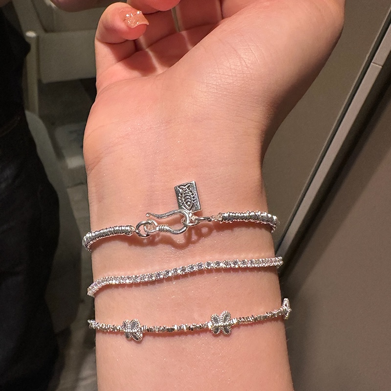 999 Pure Silver Fishbone Wrap Bracelet for Women, High-End Minimalist Niche Ins Versatile Bracelet, Light Luxury Jewelry 999 Pure Silver Fishbone Wrap Bracelet for Women, High-End Minimalist Niche Ins Versatile Bracelet, Light Luxury Jewelry