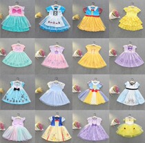 Summer cotton children princess dress one year old baby birthday Aisha dress foreign Belle girl Summer Korean version