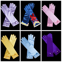 Childrens Snow White Lace Gloves Ice Sophia Bow Long Gloves Show Dress Gloves