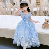 2022 new Aesha princess dresses girl Xia Aisha Lian dress child 61 Cinderella birthday gown