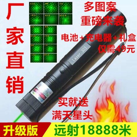 Original Laser303 green laser pen High power strong light infrared pen Sales sand table shooting pen Driving school coach