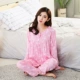 Bộ đồ ngủ dài tay bằng cotton cotton mỏng của nữ đồ ngủ pijama