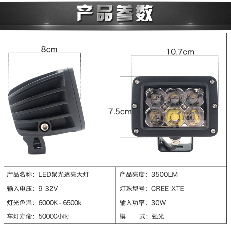 Đèn điện xe máy đèn led siêu sáng led đèn pin pin ba bánh đèn chiếu sáng chói không thấm nước bên ngoài cree 2020 led kenzo