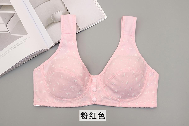 Áo ngực trung niên khóa trước không có vòng thép mẹ đồ lót không xốp thoáng khí cộng với phân bón XL quần áo nữ