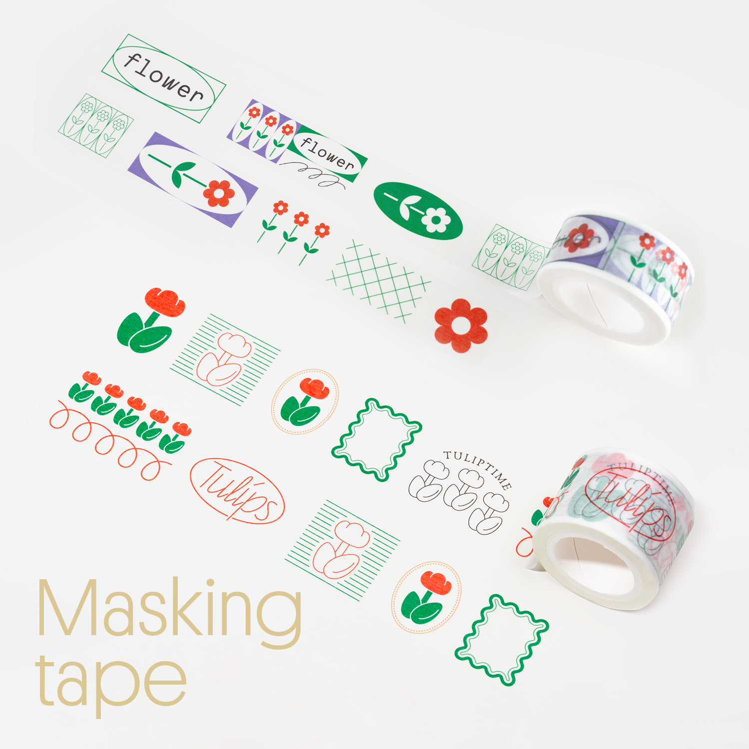 Original and paper adhesive tapes Large year Undertaking design Sensation Flower Series Brief Hand Tent Material Mostly Big ® Original-Taobao