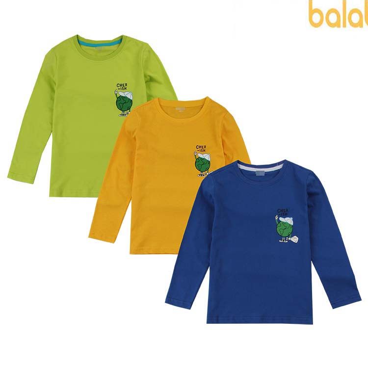 Balla boy cotton long-sleeved T-shirt big boy loose autumn children's clothing 2022 new bottoming shirt children's top