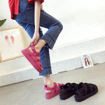 Net red sandals womens 2021 summer thin super fire wild casual muffin thick bottom sports Roman sandals ins tide