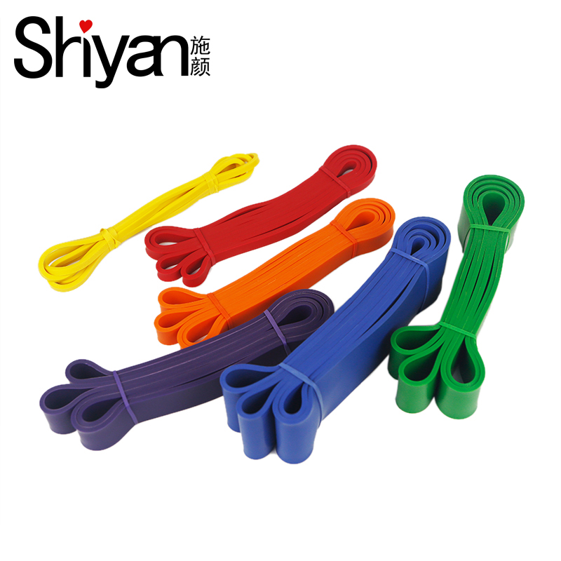 Shi Yan lengthened resistance belt latex resistance belt elastic bandwidth rubber band ring strength training puller weight belt