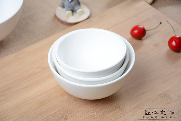 Nhà máy trực tiếp dày lên chống vảy gốm bát cơm nhà hàng khách sạn cao cấp bát nhỏ bát tráng miệng bát nhỏ bát súp bộ đồ ăn đĩa nhựa