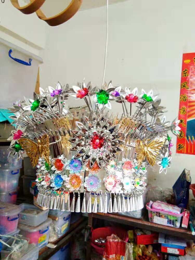 New discoloration silver accessories Hat Minority clothing accessories Stage Performance Circle Matching Headwear Wedding