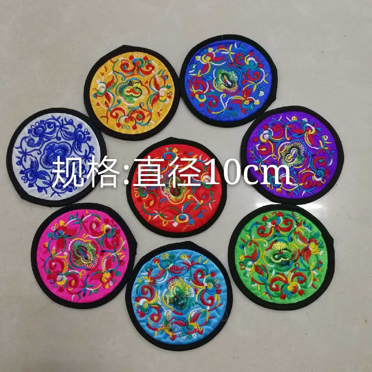 Chinese style national embroidery fabric coaster mini heat insulation pad creative mat hotel gift gift for foreigners abroad