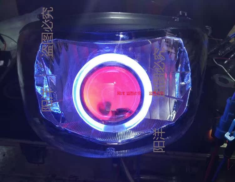 Xin Hao Feng 150-20A sửa đổi ống kính 3 inch thiên thần mắt quỷ mắt xenon đèn lớn may mắn mới mát mẻ lắp ráp đèn pha - Đèn HID xe máy đèn pha xe máy vision