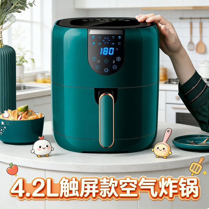 Yamamoto Air Fryer for Home Use, Large Capacity, Smart Oil-Free Electric Fryer, Multifunctional, Fully Automatic, New Model Oven