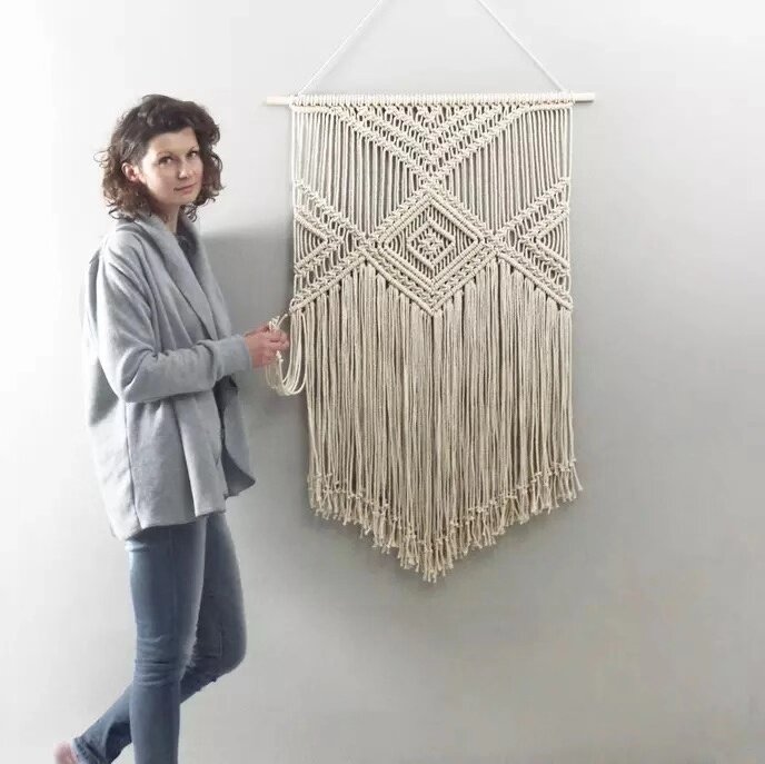 Nordic Wind Tapestry Carpet Handwoven Wall-mounted Painting Living Room Bedroom Günguan Decorator Residence Soft-mounted Electric Meter Shelter