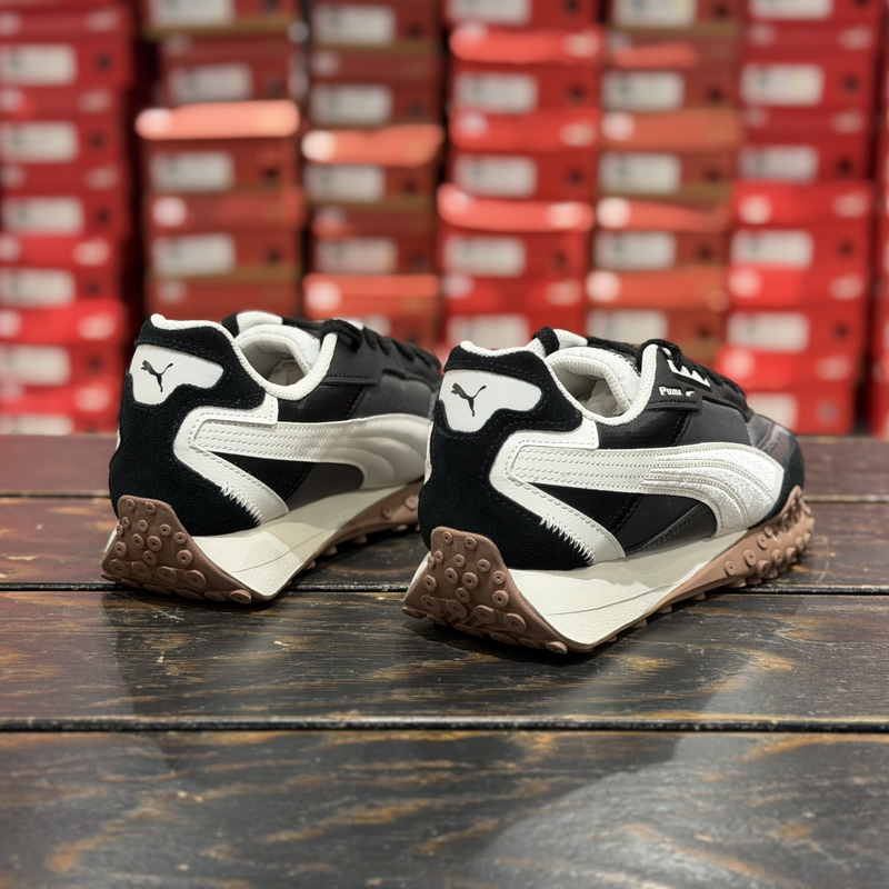 Puma Fabric Cow Split Leather Artificial Leather Comfortable and Versatile Low-Top Casual Men's Shoes 393151