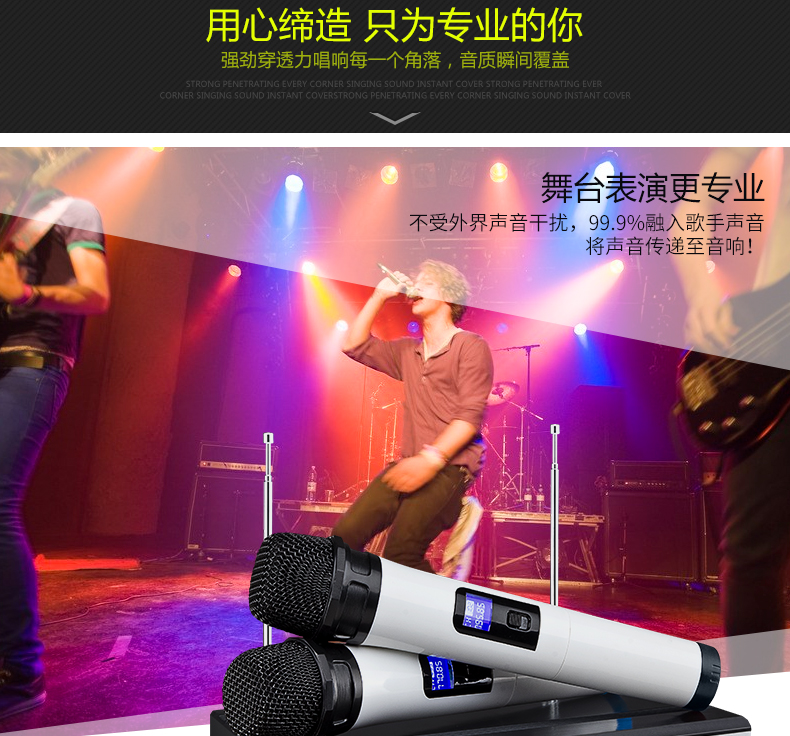 mic karaoke kèm loa bluetooth C.O.K w-970c micro không dây hát karaoke tại nhà máy tính KTV âm thanh bài hát micro một cho hai mic loa bluetooth