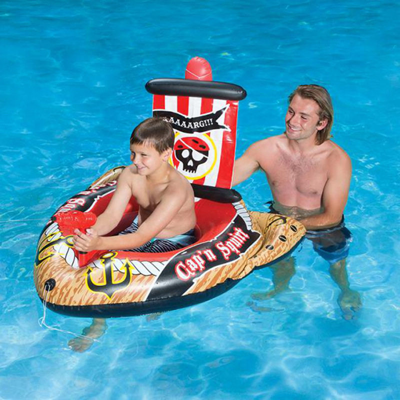 Tank spray adult water inflatable boat with water gun toy children rubber boat pirate boat dinghy swimming ring