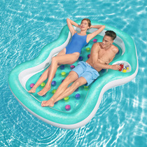 Original Bestway double floating row inflatable floating bed floating boat water bed beach mat water air cushion large size