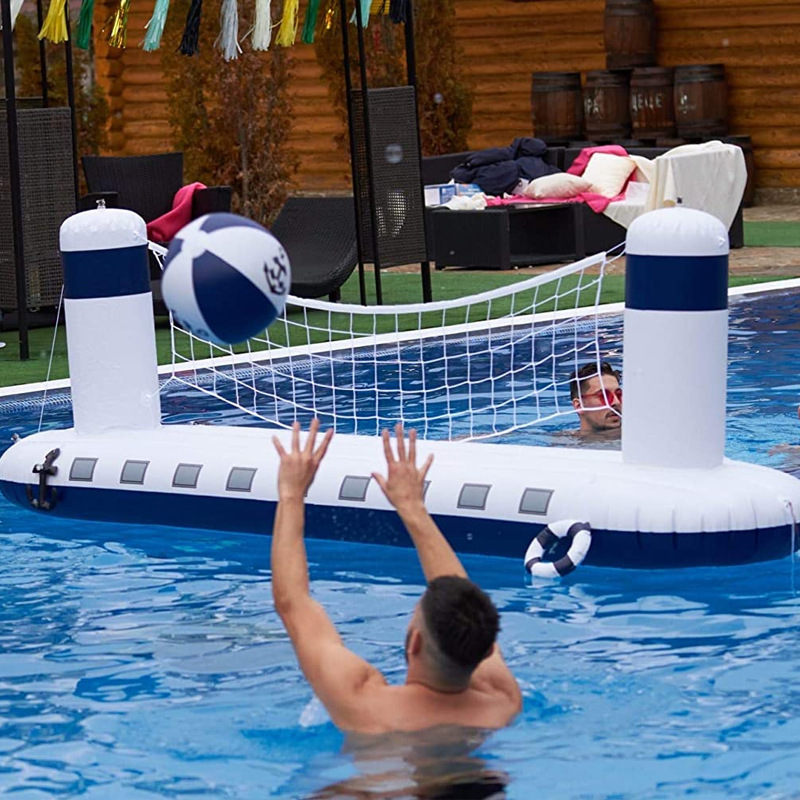Trendy Inflatable Water Castle Volleyball Set for Adults, Beach Water Play Basketball Hoop, Tennis Frame Game Toy Trendy Inflatable Water Castle Volleyball Set for Adults, Beach Water Play Basketball Hoop, Tennis Frame Game Toy