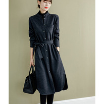 Foreign trade Export Italy big brands Women in stock Eurostock Original single line Brand cut single line Buttons Collar Dress and Dress Autumn