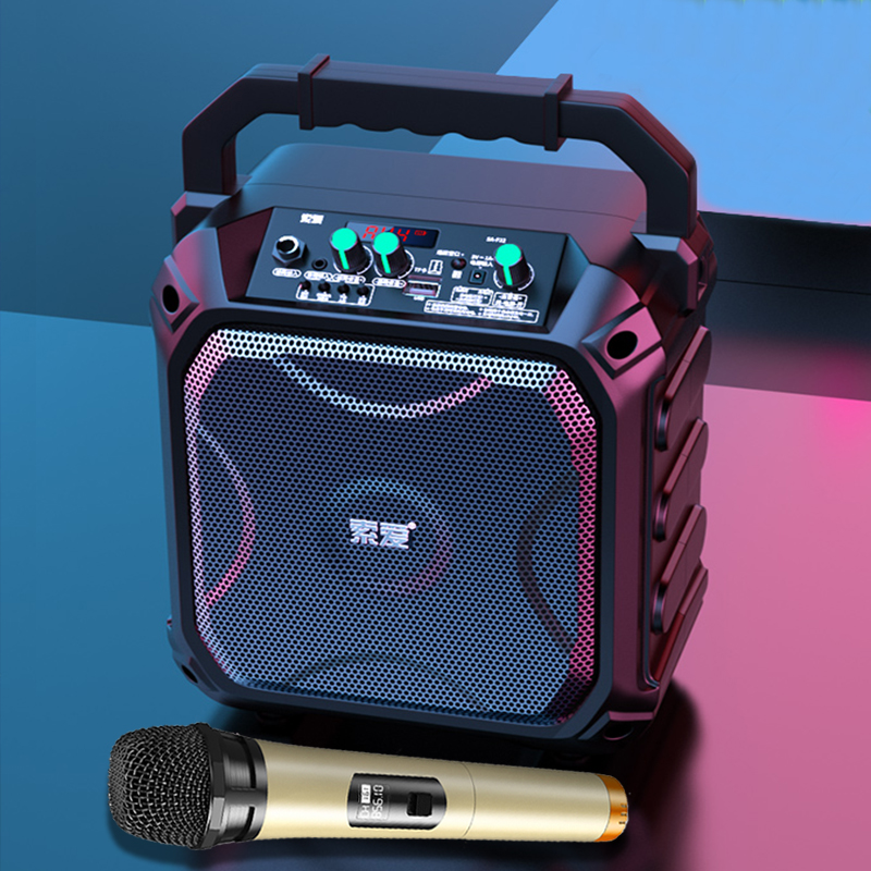 Soai Square Dance Audio Outdoor Speaker K Singer Mention Portable Mini Subwoofer High Volume Wireless Bluetooth Mobile Dedicated High Power Sound Outdoor Dancing Home Singing Tape Microphone