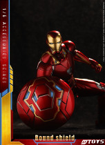 (Order discount)Mtoys MS001 MK50 1 6 Iron Man compound 3 Alloy shield round shield