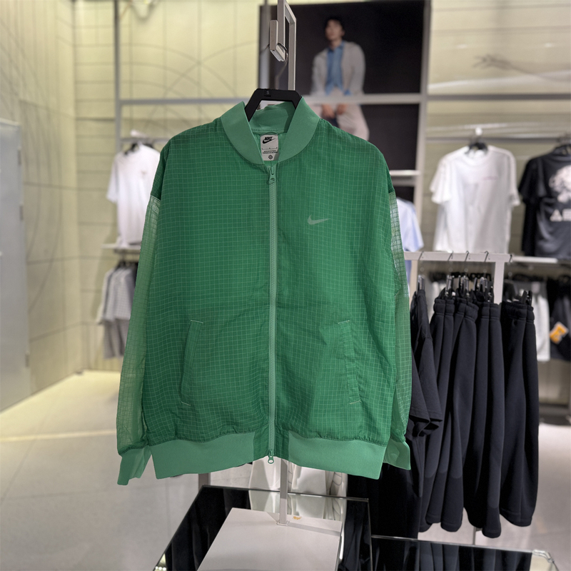 In-Stock Genuine Nike Baseball Jacket New Model Women's Green Quick-Dry Classic Jacket Dv7973-363