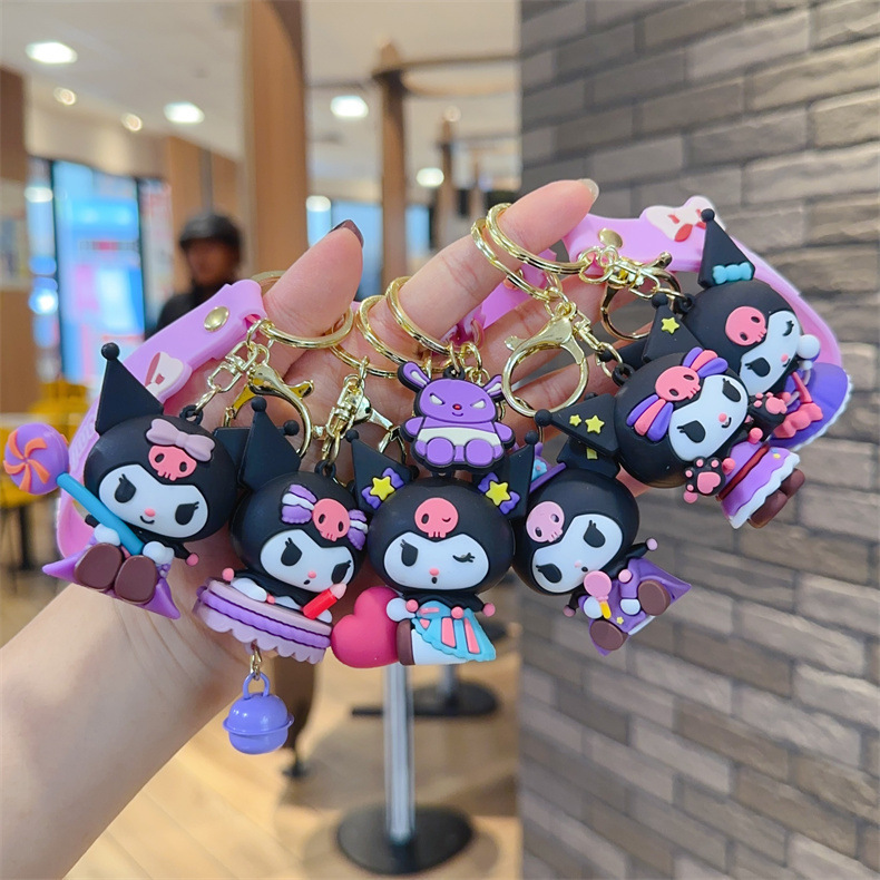 Internet Celebrity Kuromi Keychain, Cute Children's School Bag Pendant, Graduation Season Gift, Wholesale