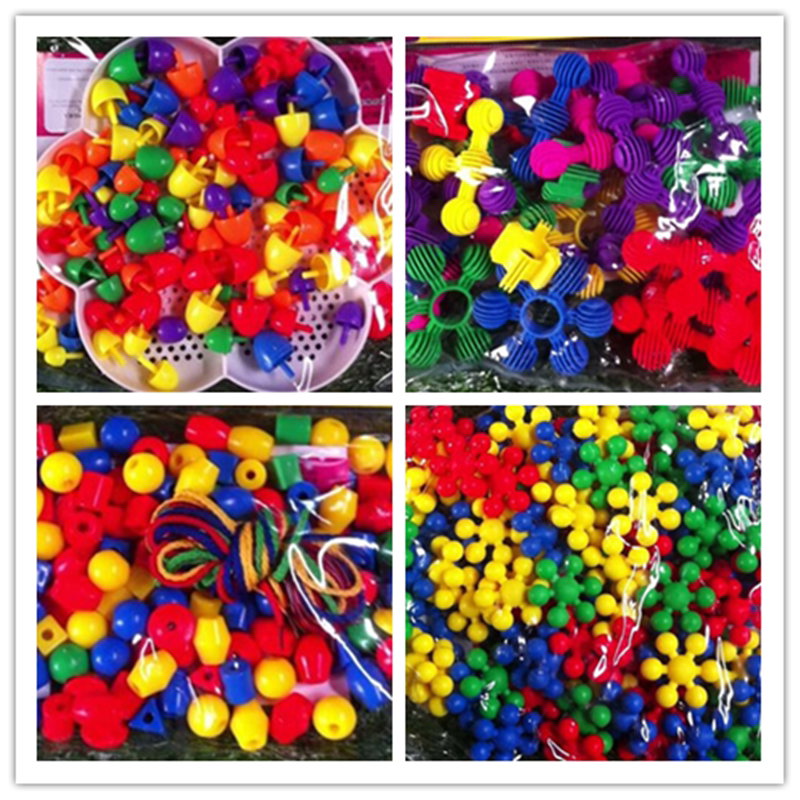 Assembly water pipes Plastic early teaching boys parquet pipe building blocks Kindergarten desktop Yiintelligence girl children's toys