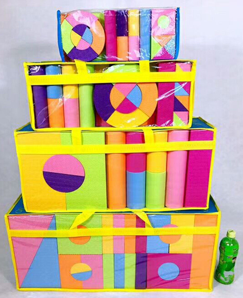 Winter children large block foam building blocks EVA 48 pieces of soft sponge building block special large number parquet assembled puzzle toy