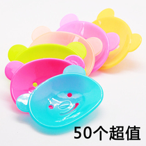 Cartoon Cute Little Bear Personality Creative Soap free Punch Soap Todrain Soap Box Toilet Home Soap Rack