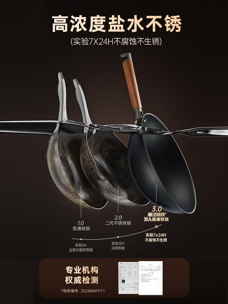 [Same as in Supermarkets]Aistar Lightweight Magic Titanium Iron Pot, Titanium Non-Stick, No Coating, Household Frying Pan, Cooking Pot