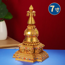 Pure Copper Karma Taverta Tibet Sculpture Flower Sherlita Swing Piece Tibetan Ethnic Mithong For The Buddhas Home Gift Items